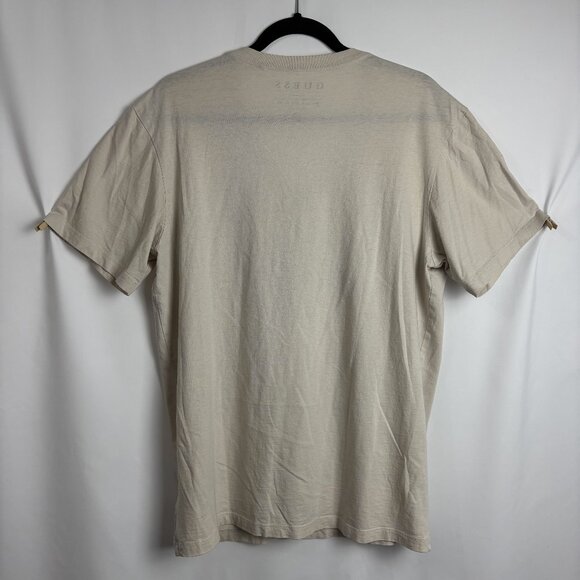 Guess XL Light Gray Colorful Triangle Cryptic Graphic Short Sleeve T Tee Shirt - Picture 4 of 7